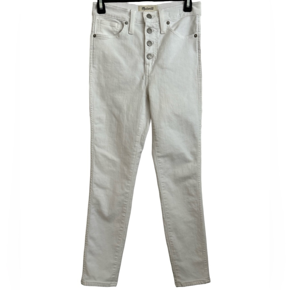 Madewell High Riser Women's Designer Skinny Jeans White Size 26
